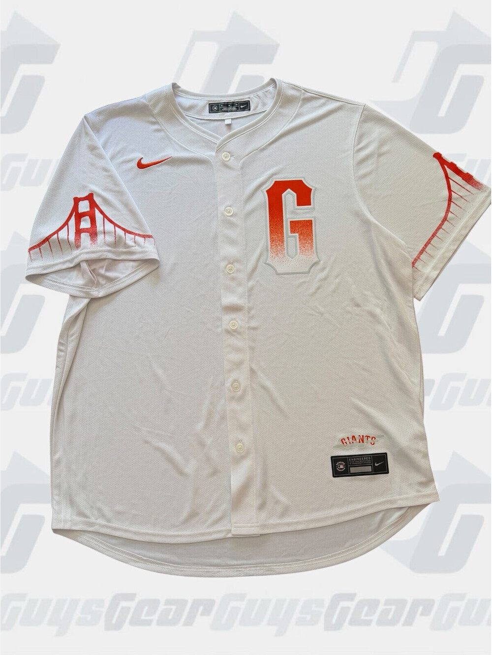 Nike San Francisco Giants MLB White/Orange Baseball Jersey Size XL